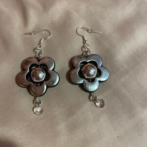 Handmade Silver Flower Earrings